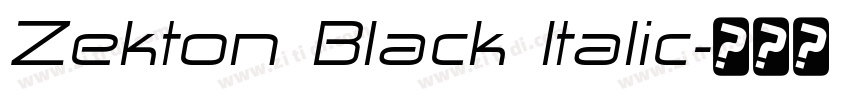 Zekton Black Italic字体转换